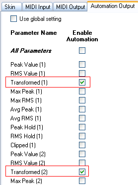 Step 22.1 - On the most recent versions of the plugin, check that automation output is enabled in the current preset settings